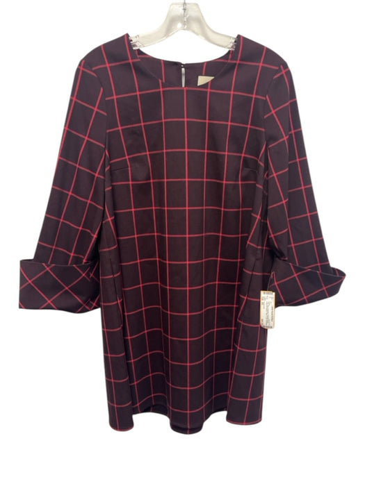 Tuckernuck Size XS Pink, Blue, Burgundy Polyester Blend Long Cuff Sleeve Dress Pink, Blue, Burgundy / XS