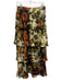 skies are blue Size Medium Green, Orange, White Polyester Elastic Waist Skirt Green, Orange, White / Medium