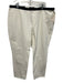 Lafayette 148 Size XXL White & Animal Cotton Straight Leg Black Waistband Pants White & Animal / XXL