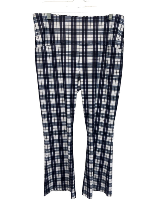 Smith & Quinn Size L Blue Polyester & Elastane Plaid Front Pocket Bootcut Pants Blue / L