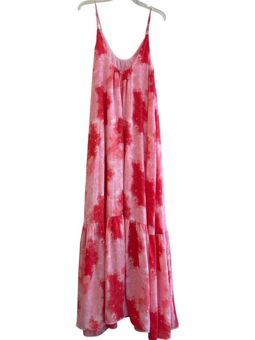 Buddy Love Size Medium Red & Pink Polyester Lined Tye Dye Scoop Back Dress Red & Pink / Medium