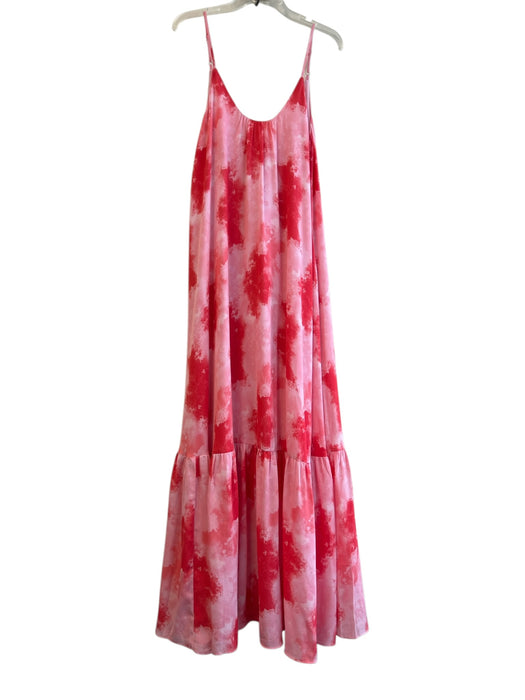 Buddy Love Size Medium Red & Pink Polyester Lined Tye Dye Scoop Back Dress Red & Pink / Medium