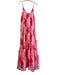 Buddy Love Size Medium Red & Pink Polyester Lined Tye Dye Scoop Back Dress Red & Pink / Medium