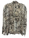 Cloth & Stone Size XL White & Black Rayon Spotted Button Down Long Sleeve Top White & Black / XL