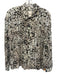 Cloth & Stone Size XL White & Black Rayon Spotted Button Down Long Sleeve Top White & Black / XL