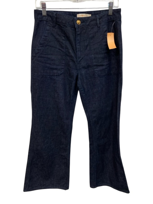 Tory Burch Size 29 Dark Wash Cotton Denim High Rise Button & Zip Fly Jeans Dark Wash / 29