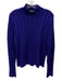 Dana Buchman Size M Indigo Purple Wool Blend Ribbed Knit Mock Neck Sweater Indigo Purple / M