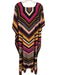 Trina Turk Size XS/S Navy Blue, Brown & Yellow Silk Striped Short Sleeve Dress Navy Blue, Brown & Yellow / XS/S