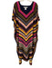 Trina Turk Size XS/S Navy Blue, Brown & Yellow Silk Striped Short Sleeve Dress Navy Blue, Brown & Yellow / XS/S