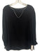 Lafayette 148 Size M Black & White Missing Fabric Tag Contrast Trim Top Black & White / M
