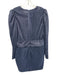 Jonathan Simkhai Size 12 Navy & Black Polyester Long Sleeve Ribbed Dress Navy & Black / 12