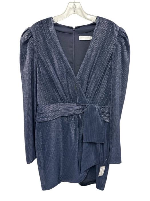 Jonathan Simkhai Size 12 Navy & Black Polyester Long Sleeve Ribbed Dress Navy & Black / 12
