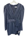 Jonathan Simkhai Size 12 Navy & Black Polyester Long Sleeve Ribbed Dress Navy & Black / 12