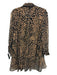 Tuckernuck Size XS Brown & Black Rayon Blend Long Sleeve Leopard Print Dress Brown & Black / XS
