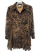 Tuckernuck Size XS Brown & Black Rayon Blend Long Sleeve Leopard Print Dress Brown & Black / XS