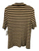 Trina Turk Size L Brown, Black & Beige Viscose Blend Metallic Thread Striped Top Brown, Black & Beige / L