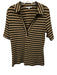 Trina Turk Size L Brown, Black & Beige Viscose Blend Metallic Thread Striped Top Brown, Black & Beige / L