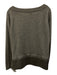 Lafayette 148 Size M Gray Wool Knit Heathered Fabric Block Wide Neck Sweater Gray / M