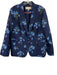 J Crew Collection Size 16 Navy Blue Wool Blend Floral Jacquard Pocketed Jacket Navy Blue / 16