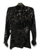 Bobby Macc Size S Black Cotton Blend Velvet Sequined Feather Wrist Jacket Black / S