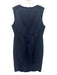 Elie Tahari Size 14 Navy Blue Polyester & Wool Sleeveless V Neck Dress Navy Blue / 14