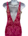 Jovani Size 0 Hot pink Sequin Embellished Sleeveless Mesh Panel Gown Hot pink / 0