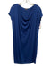 Eileen Fisher Size M Navy Rayon Blend Sleeveless Cowl Neck Knee Length Dress Navy / M