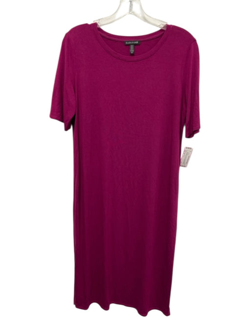 Eileen Fisher Size S Purple No Fabric Tag Short Sleeve Round Neck Dress Purple / S