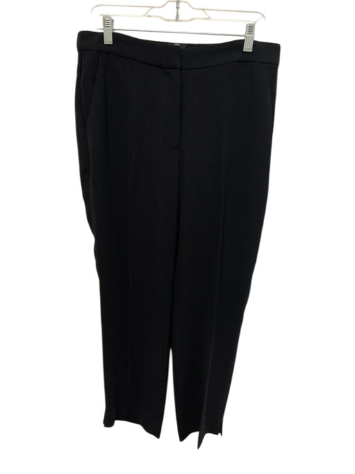 J Crew 365 Size 12 Black Polyester Zip & Hook Closure Trouser Pants Black / 12
