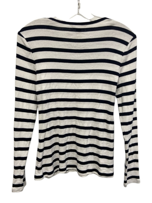 Lauren Ralph Lauren Size M Black & White No Fabric Tag Striped Long Sleeve Top Black & White / M