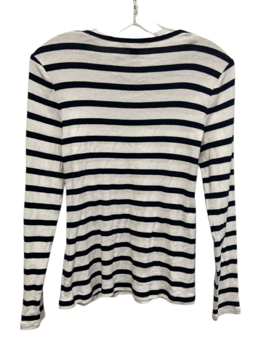 Lauren Ralph Lauren Size M Black & White No Fabric Tag Striped Long Sleeve Top Black & White / M