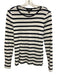 Lauren Ralph Lauren Size M Black & White No Fabric Tag Striped Long Sleeve Top Black & White / M