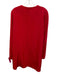 Lafayette 148 Size 12 Red Silk Keyhole Front Long Sleeve Top Red / 12