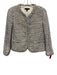 Ann Taylor Size 0 White & Blue Poly Blend Hook Closure Tweed Blazer White & Blue / 0
