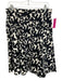 Cynthia Rowley Size M Black & White Nylon Elastic Waist Printed Pockets Skirt Black & White / M