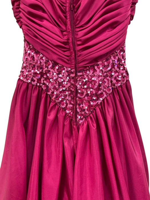 Mike Benet Size 6 Hot pink Sequined Sleeveless Gown Hot pink / 6