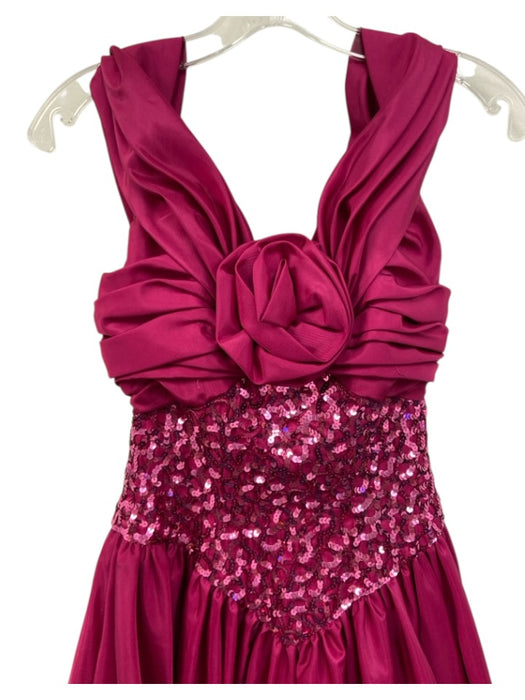Mike Benet Size 6 Hot pink Sequined Sleeveless Gown Hot pink / 6