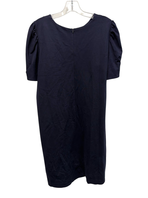 Pietro Brunelli Size M Navy Blue Viscose & Polyamide Back Zip Dress Navy Blue / M
