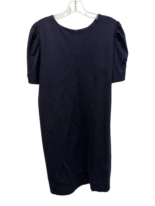 Pietro Brunelli Size M Navy Blue Viscose & Polyamide Back Zip Dress Navy Blue / M