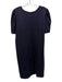 Pietro Brunelli Size M Navy Blue Viscose & Polyamide Back Zip Dress Navy Blue / M