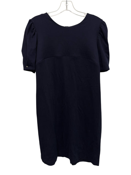 Pietro Brunelli Size M Navy Blue Viscose & Polyamide Back Zip Dress Navy Blue / M