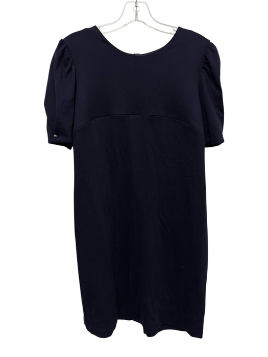 Pietro Brunelli Size M Navy Blue Viscose & Polyamide Back Zip Dress Navy Blue / M