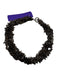 Dark Brown & Gray Tumbled Stones smoky quartz Layered Toggle Clasp Necklace Dark Brown & Gray