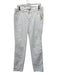Lafayette 148 Size M White Cotton Blend Denim Mid Rise Slim Leg Pants White / M