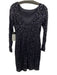Marina Size XS Navy Blue Nylon Blend Lace Overlay Sequin 3/4 Sleeve Dress Navy Blue / XS