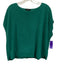 Eileen Fisher Size L Green Linen & Cotton Textured Short Wide Sleeve Boxy Top Green / L
