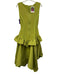 Desiree Iyama Size 8 Chartreuse Green No Fabric Tag Sleeveless Square Neck Dress Chartreuse Green / 8