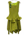 Desiree Iyama Size 8 Chartreuse Green No Fabric Tag Sleeveless Square Neck Dress Chartreuse Green / 8