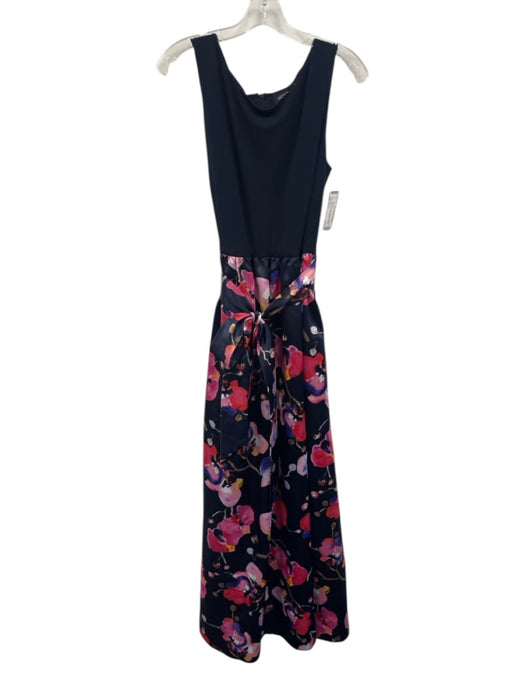 Ellen Tracy Size Est L Navy Blue & Pink Missing Fabric Tag Sleeveless Dress Navy Blue & Pink / Est L