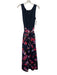 Ellen Tracy Size Est L Navy Blue & Pink Missing Fabric Tag Sleeveless Dress Navy Blue & Pink / Est L